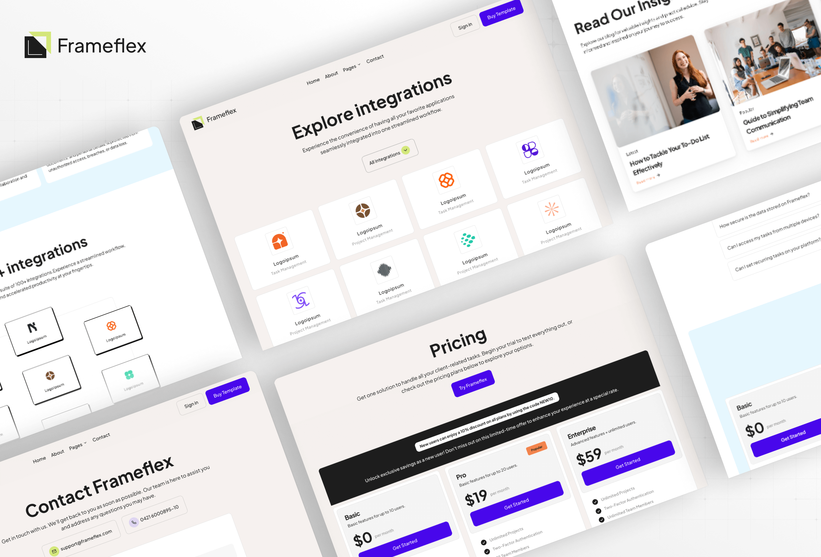 FrameFlex framer template